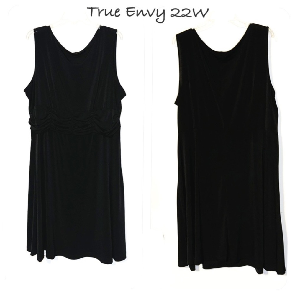 True Envy Black Stretchy Dress EUC 22W